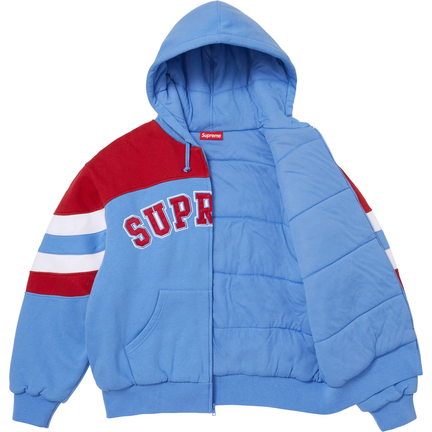 Supreme Filled Zip Up Hooded Sweatshirt