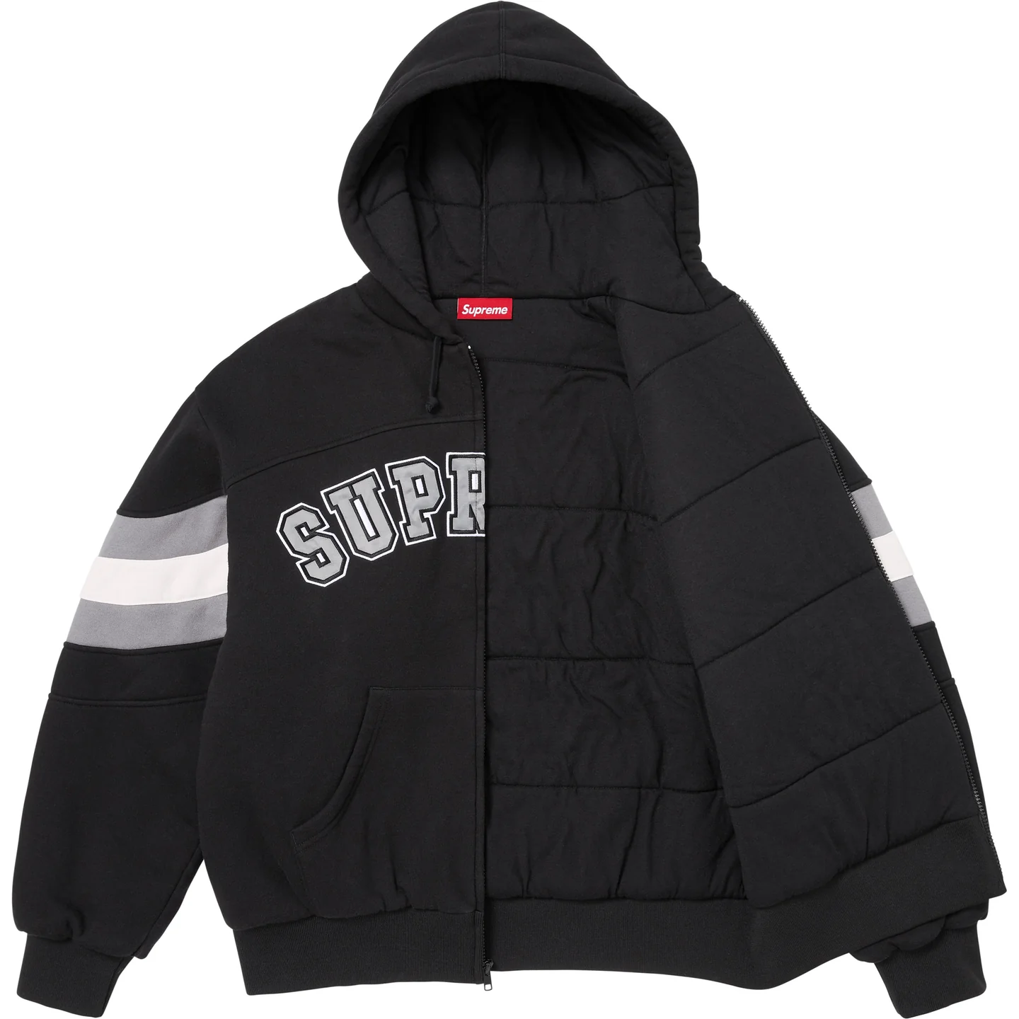 Supreme Filled Zip Up Hooded Sweatshirt