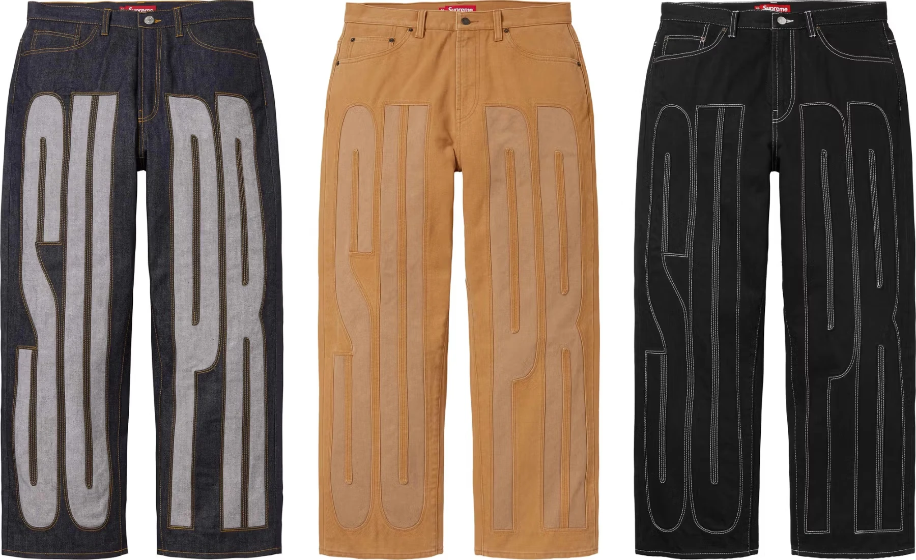 Supreme Inset Spellout Baggy Jean