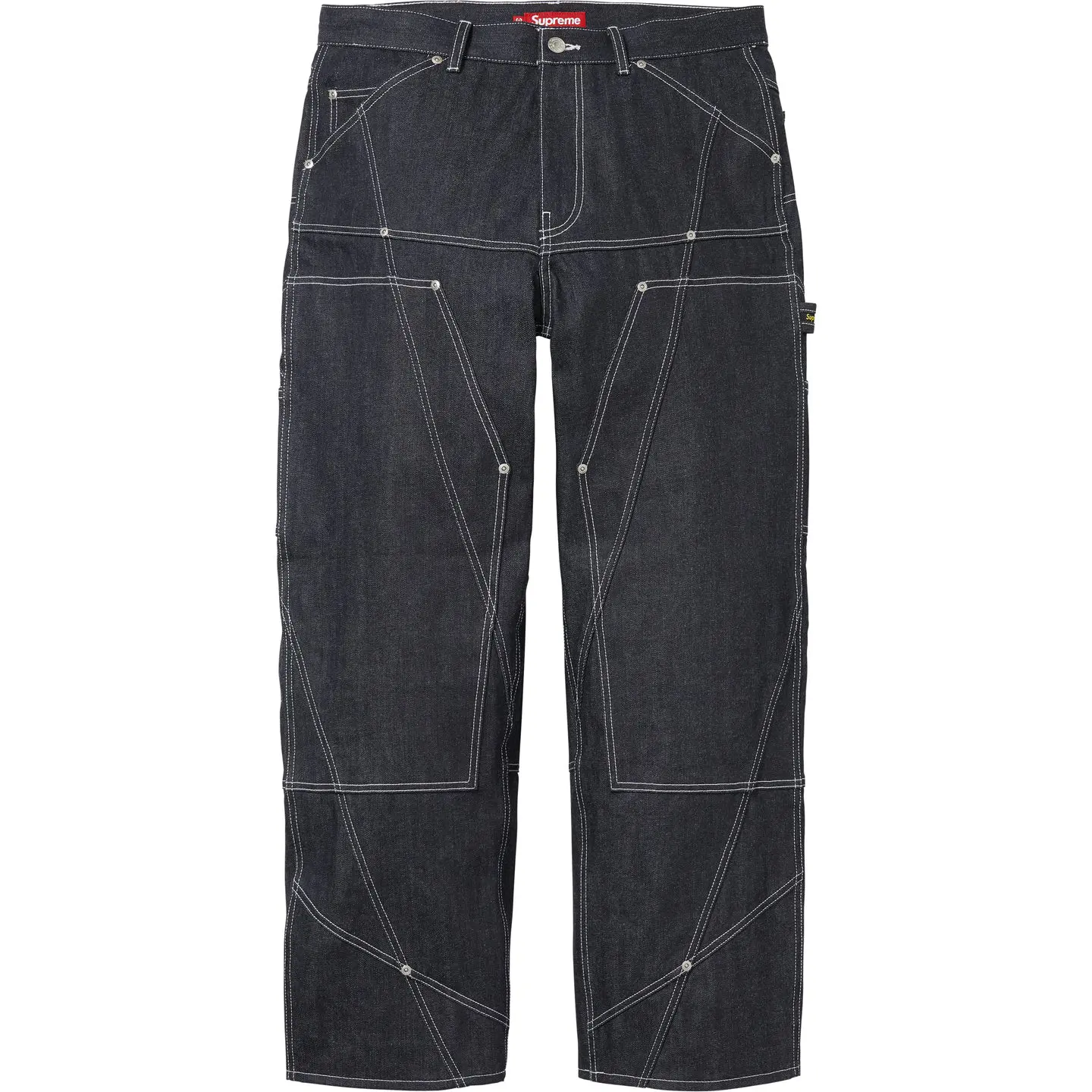 Supreme Contrast Stitch Double Knee Painter Jean
