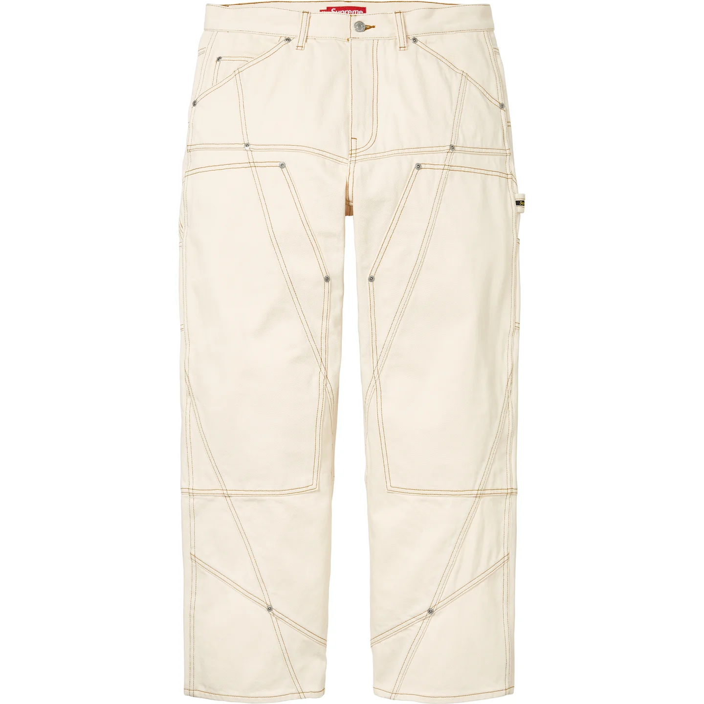 Supreme Contrast Stitch Double Knee Painter Jean