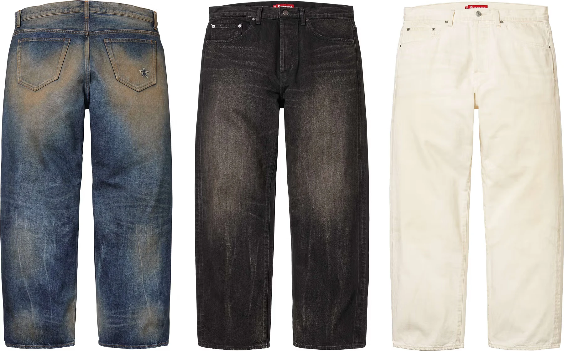 パンツ Supreme DistressedLooseFit SelvedgeJean Distressed Loose Fit Selvedge Jean | Supreme 26ss