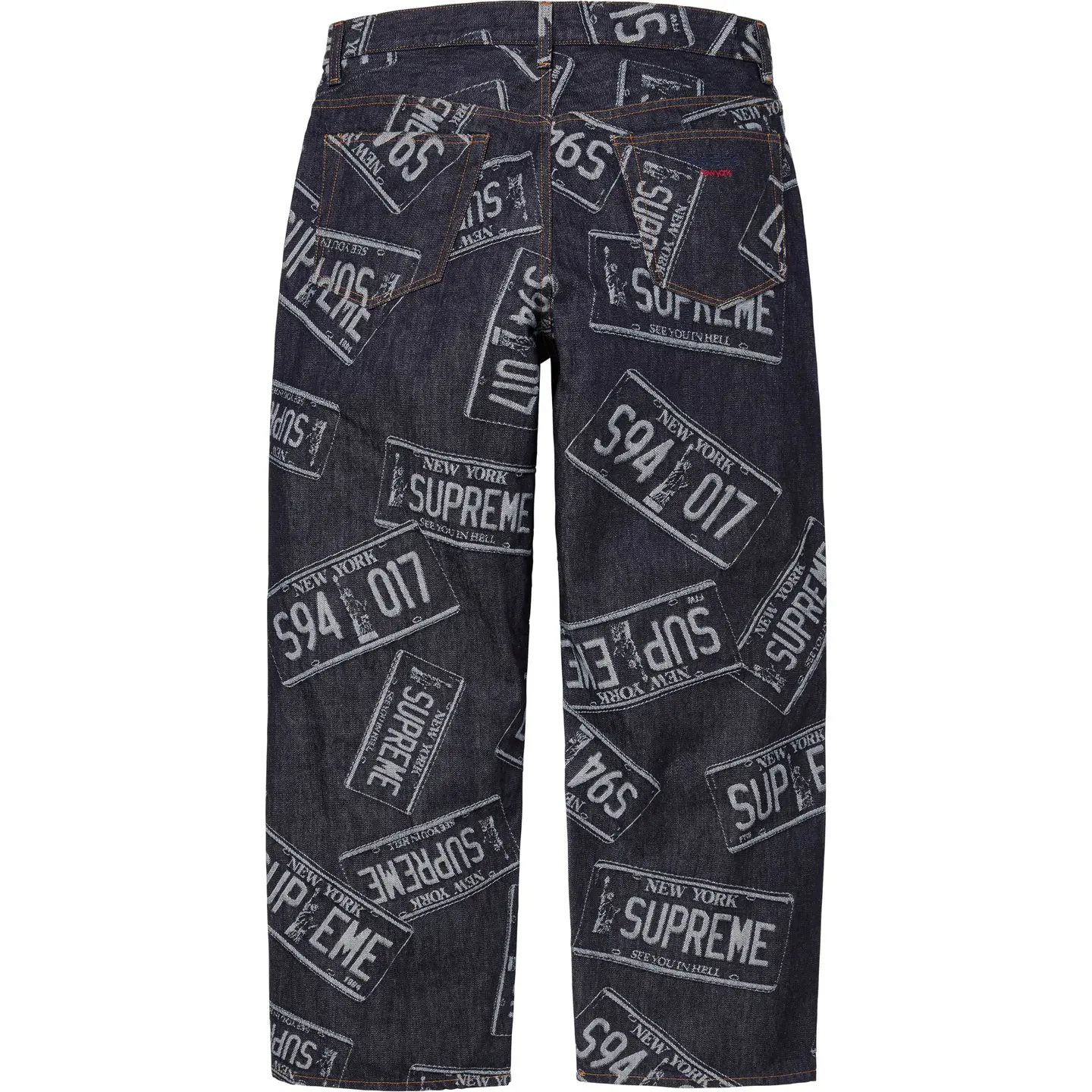 Supreme License Plate Baggy Jean