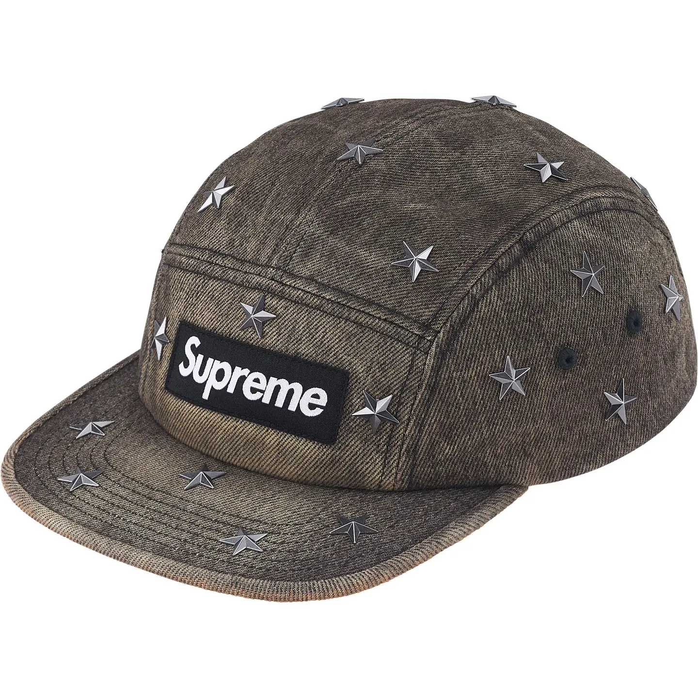 Supreme Stars Studded Denim Camp Cap