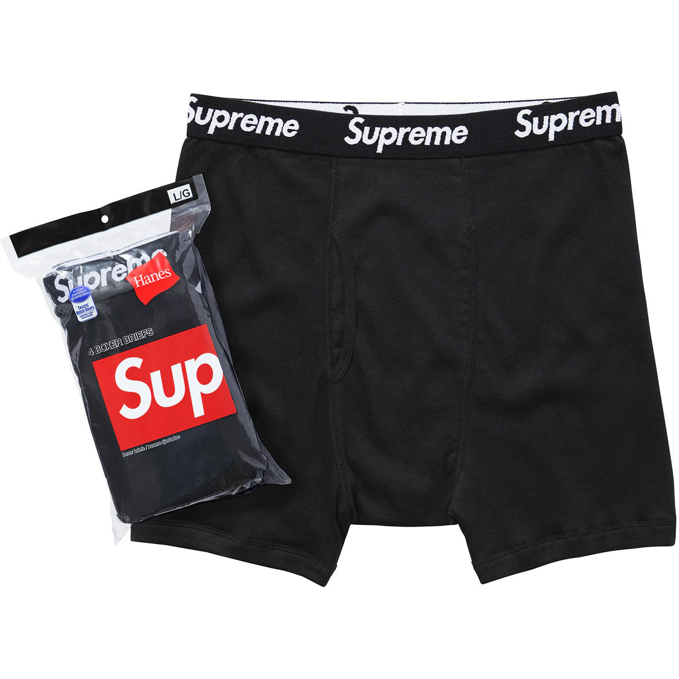 Supreme Supreme Supreme®/Hanes® Boxer Briefs (4 Pack)